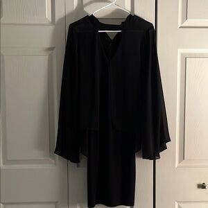 Black Cape Mini Dress